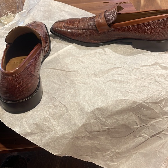 Brown Size 13 David Eden \'Fangio\' Ostrich Shoes main image 7